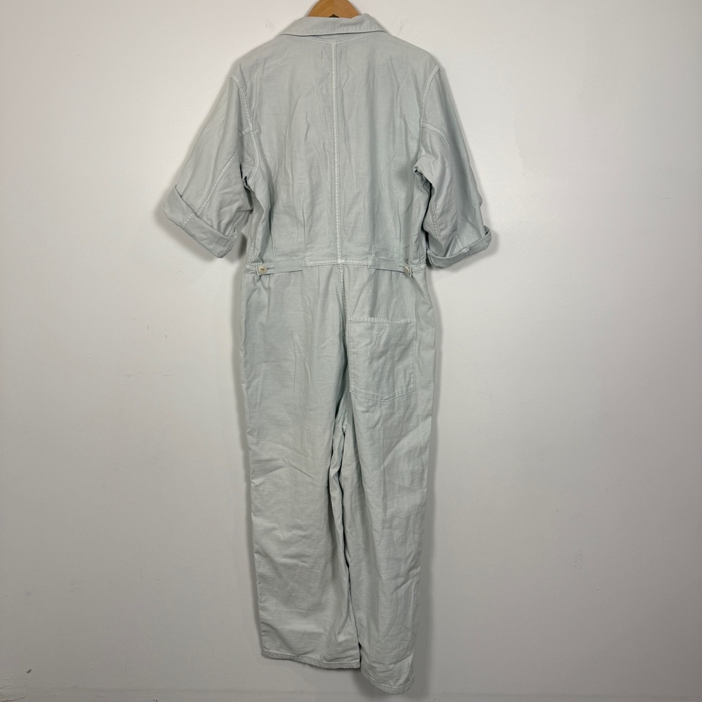Madewell x As Ever Cotton Utility Workwear Jumpsuit Sage Green Blue NWT XL - Picture 9 of 13
